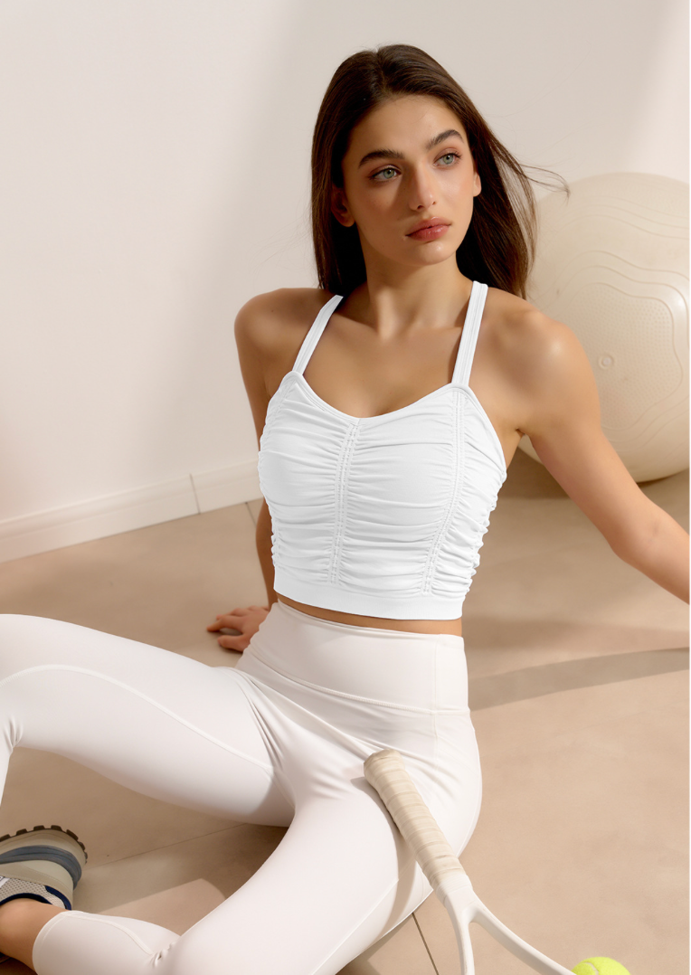 Rippled X-back Yoga Top