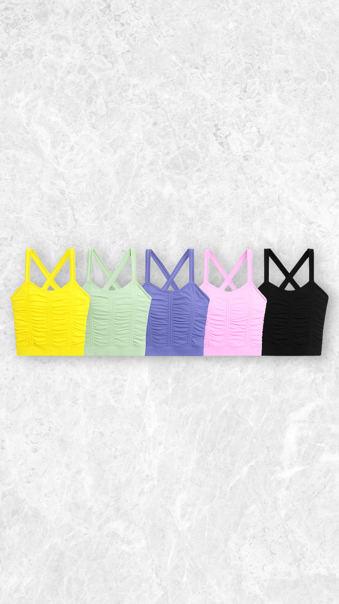 Rippled X-back Yoga Top