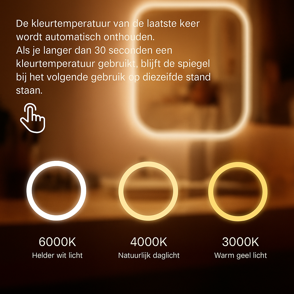 LED Make-upspiegel met Verlichting